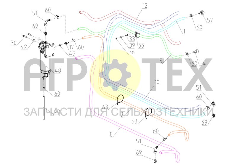 Чертеж Коммуникации топливные (2650.84.09.100А)